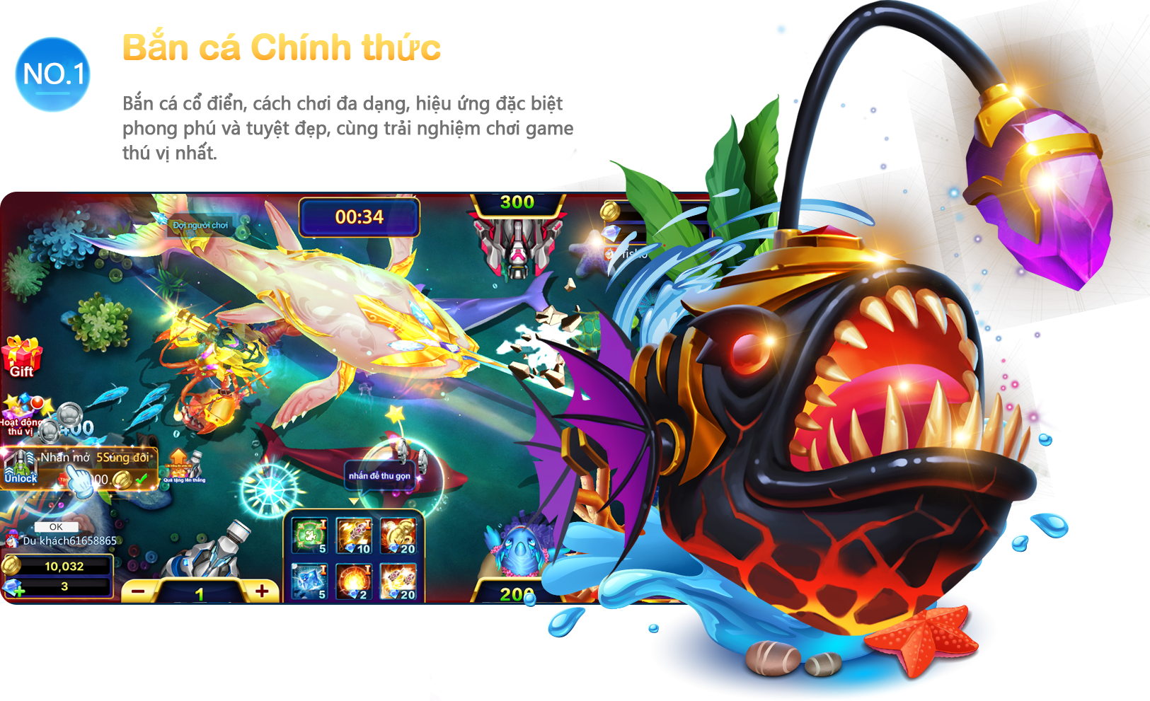 Bắn Cá Long Thần QH88 - Đại Dương Vàng, Cơ Hội Triệu Đô!
